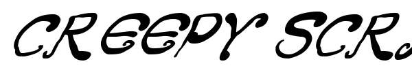 Creepy Scrawly font preview